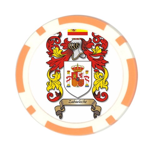 Zabaeleche Coat of Arm Poker Chip Card Guard (10 pack) from ArtsNow.com Front