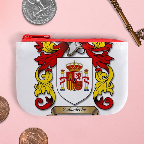 Zabaeleche Coat of Arm Mini Coin Purse from ArtsNow.com Front
