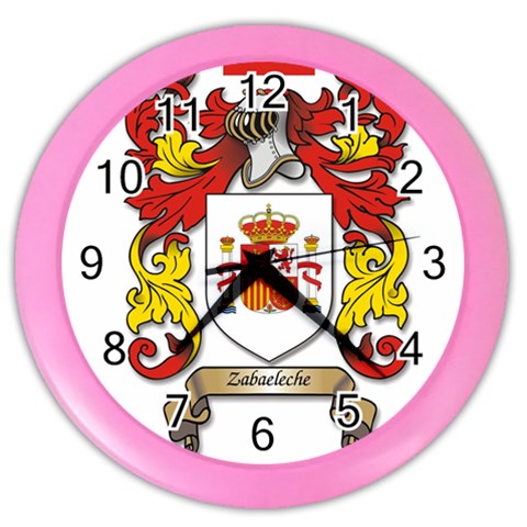 Zabaeleche Coat of Arm Color Wall Clock from ArtsNow.com Front