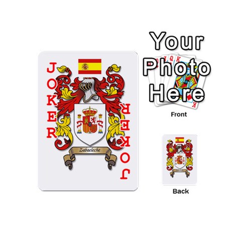 Zabaeleche Coat of Arm Playing Cards 54 Designs (Mini) from ArtsNow.com Front - Joker2