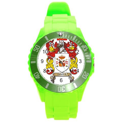 Zabaeleche Coat of Arm Round Plastic Sport Watch (L) from ArtsNow.com Front