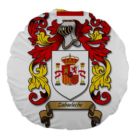 Zabaeleche Coat of Arm Large 18  Premium Round Cushions from ArtsNow.com Front