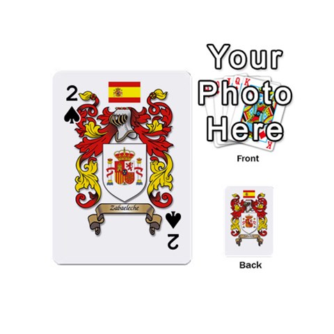 Zabaeleche Coat of Arm Playing Cards 54 Designs (Mini) from ArtsNow.com Front - Spade2