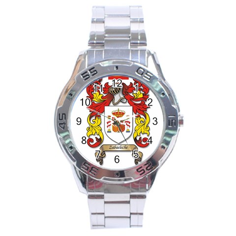 Zabaeleche Coat of Arm Stainless Steel Analogue Watch from ArtsNow.com Front