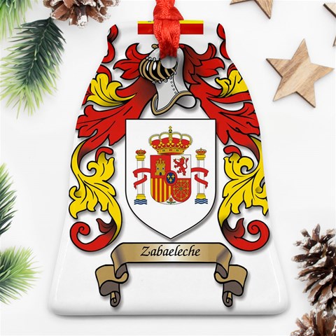 Zabaeleche Coat of Arm Bell Ornament (Two Sides) from ArtsNow.com Front