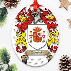 Zabaeleche Coat of Arm Oval Filigree Ornament (Two Sides) from ArtsNow.com Front