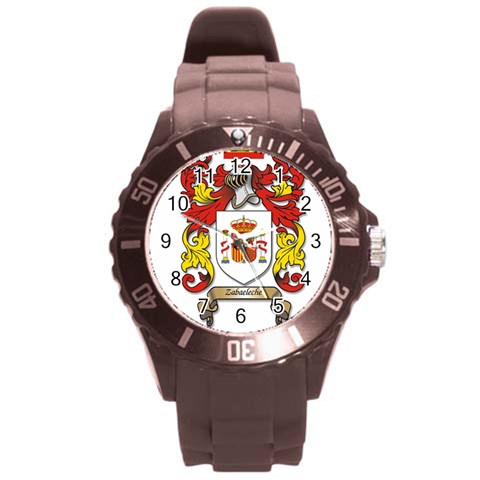 Zabaeleche Coat of Arm Round Plastic Sport Watch (L) from ArtsNow.com Front