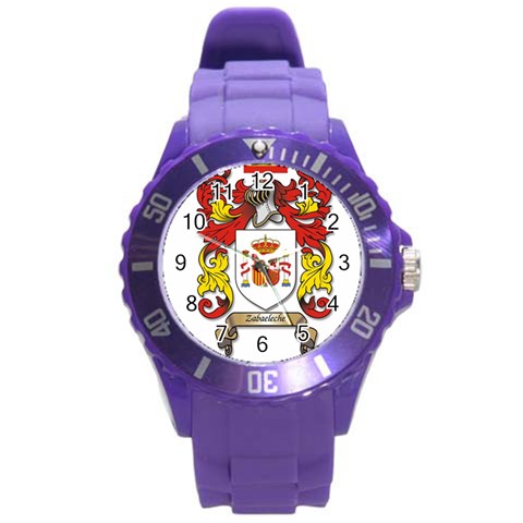 Zabaeleche Coat of Arm Round Plastic Sport Watch (L) from ArtsNow.com Front