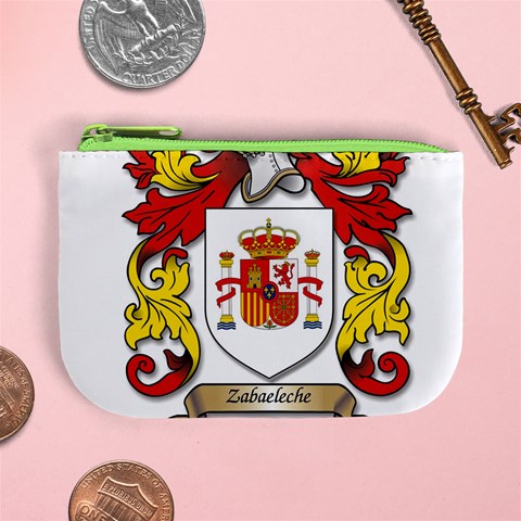 Zabaeleche Coat of Arm Mini Coin Purse from ArtsNow.com Front