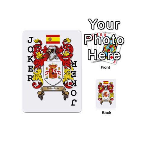 Zabaeleche Coat of Arm Playing Cards 54 Designs (Mini) from ArtsNow.com Front - Joker1
