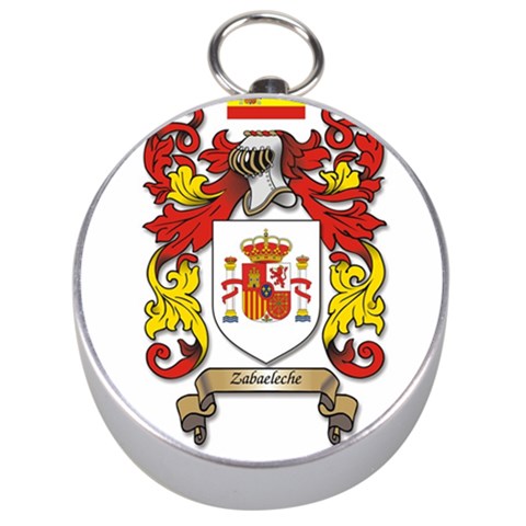Zabaeleche Coat of Arm Silver Compasses from ArtsNow.com Front