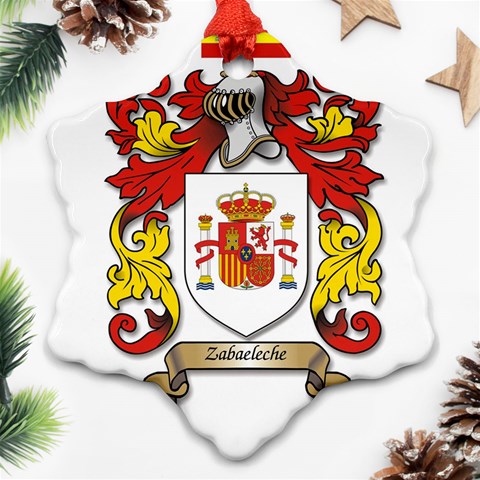 Zabaeleche Coat of Arm Ornament (Snowflake) from ArtsNow.com Front