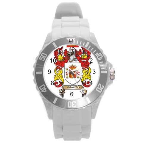 Zabaeleche Coat of Arm Round Plastic Sport Watch (L) from ArtsNow.com Front