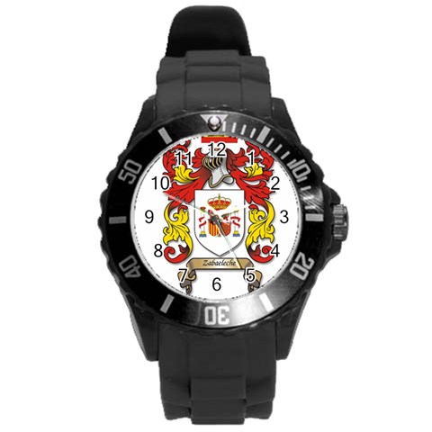 Zabaeleche Coat of Arm Round Plastic Sport Watch (L) from ArtsNow.com Front