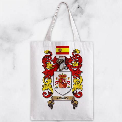 Zabaeleche Coat of Arm Zipper Classic Tote Bag from ArtsNow.com Back
