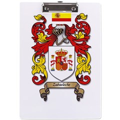 Zabaeleche Coat of Arm A4 Clipboard from ArtsNow.com Front