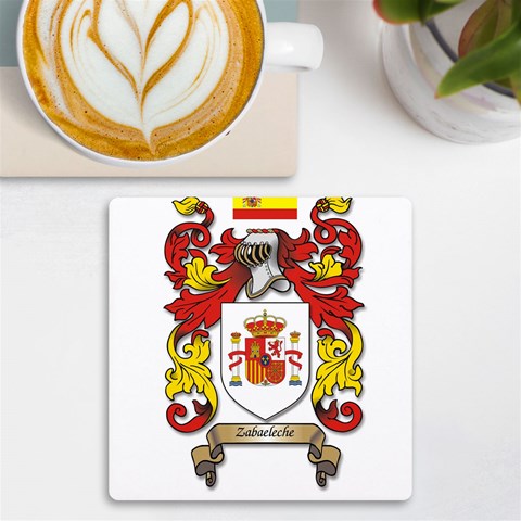 Zabaeleche Coat of Arm UV Print Square Tile Coaster  from ArtsNow.com Front