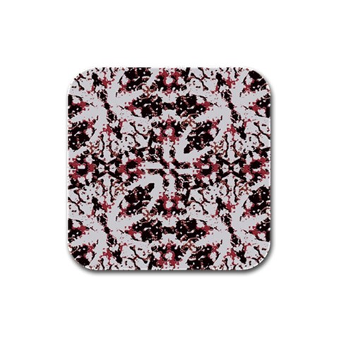 Texture Mosaic Abstract Design Rubber Square Coaster (4 pack) from ArtsNow.com Front
