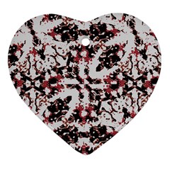 Texture Mosaic Abstract Design Heart Ornament (Two Sides) from ArtsNow.com Back