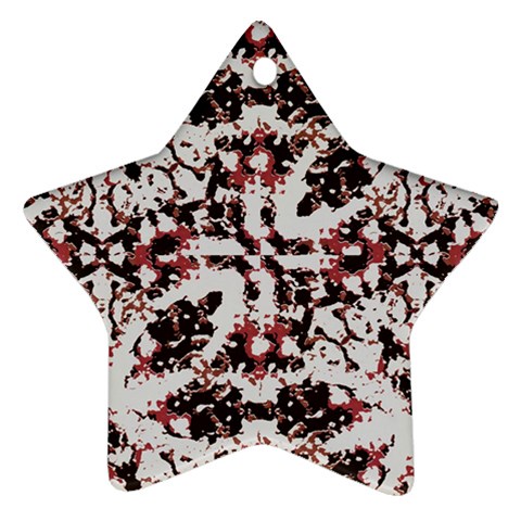 Texture Mosaic Abstract Design Star Ornament (Two Sides) from ArtsNow.com Front
