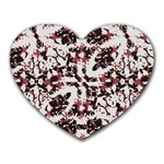 Texture Mosaic Abstract Design Heart Mousepads