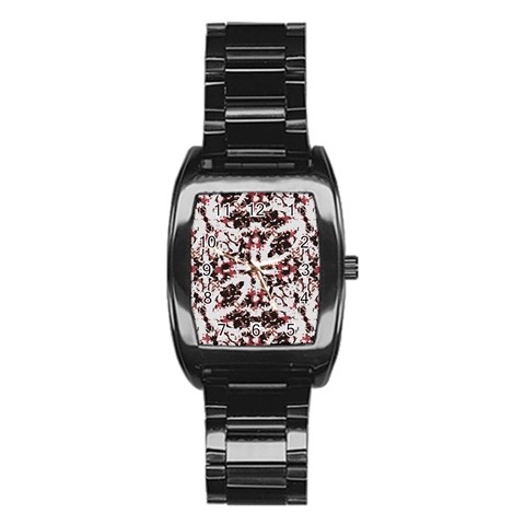 Texture Mosaic Abstract Design Stainless Steel Barrel Watch from ArtsNow.com Front