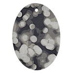 Gray circles of light Oval Ornament (Two Sides)