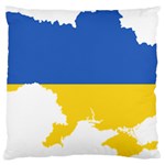 Ukraine Flag Map Large Flano Cushion Case (One Side)