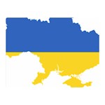 Ukraine Flag Map Double Sided Flano Blanket (Mini) 