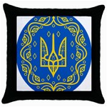 Coat of Arms of Ukraine, 1918-1920 Throw Pillow Case (Black)