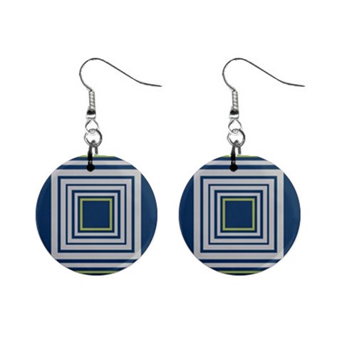 Abstract pattern geometric backgrounds   Mini Button Earrings from ArtsNow.com Front
