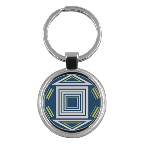Abstract pattern geometric backgrounds   Key Chain (Round) from ArtsNow.com Front