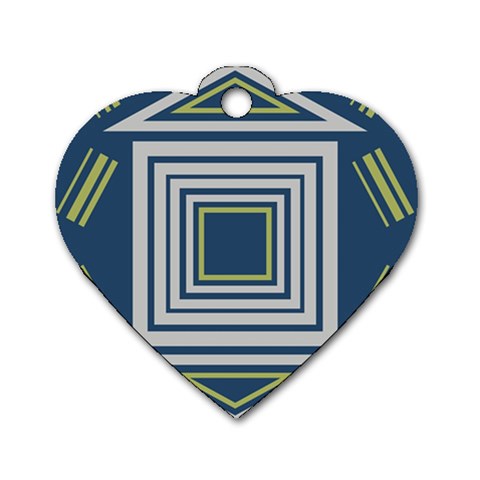 Abstract pattern geometric backgrounds   Dog Tag Heart (One Side) from ArtsNow.com Front