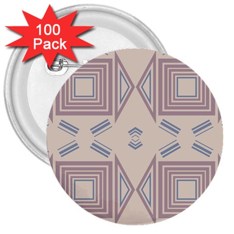 Abstract pattern geometric backgrounds   3  Buttons (100 pack)  from ArtsNow.com Front