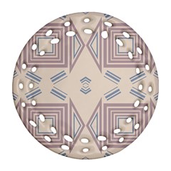 Abstract pattern geometric backgrounds   Round Filigree Ornament (Two Sides) from ArtsNow.com Back