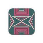 Abstract pattern geometric backgrounds   Rubber Coaster (Square)