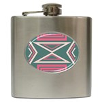 Abstract pattern geometric backgrounds   Hip Flask (6 oz)