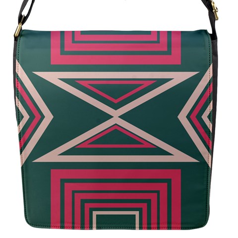 Abstract pattern geometric backgrounds   Flap Closure Messenger Bag (S) from ArtsNow.com Front