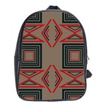 Abstract pattern geometric backgrounds   School Bag (Large)