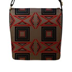 Abstract pattern geometric backgrounds   Flap Closure Messenger Bag (L)