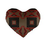 Abstract pattern geometric backgrounds   Standard 16  Premium Flano Heart Shape Cushions