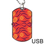 Folk flowers print Floral pattern Ethnic art Dog Tag USB Flash (Two Sides)