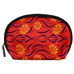 Folk flowers print Floral pattern Ethnic art Accessory Pouch (Large)