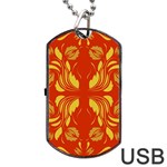 Folk flowers print Floral pattern Ethnic art Dog Tag USB Flash (Two Sides)