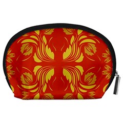 Folk flowers print Floral pattern Ethnic art Accessory Pouch (Large) from ArtsNow.com Back