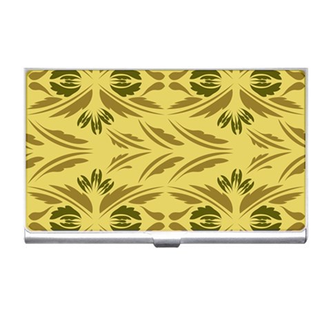 Folk flowers print Floral pattern Ethnic art Business Card Holder from ArtsNow.com Front
