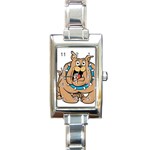 Bulldog-cartoon-illustration-11650862 Rectangle Italian Charm Watch
