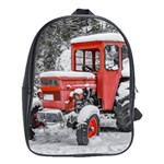 Tractor Parked, Olympus Mount National Park, Greece School Bag (Large)