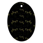 Exotic Snow Drop Flowers In A Loveable Style Oval Ornament (Two Sides)