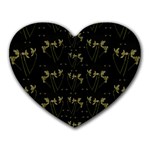 Exotic Snow Drop Flowers In A Loveable Style Heart Mousepads